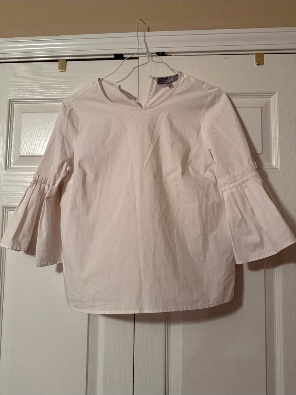 Women’s White Bell-Sleeve Blouse